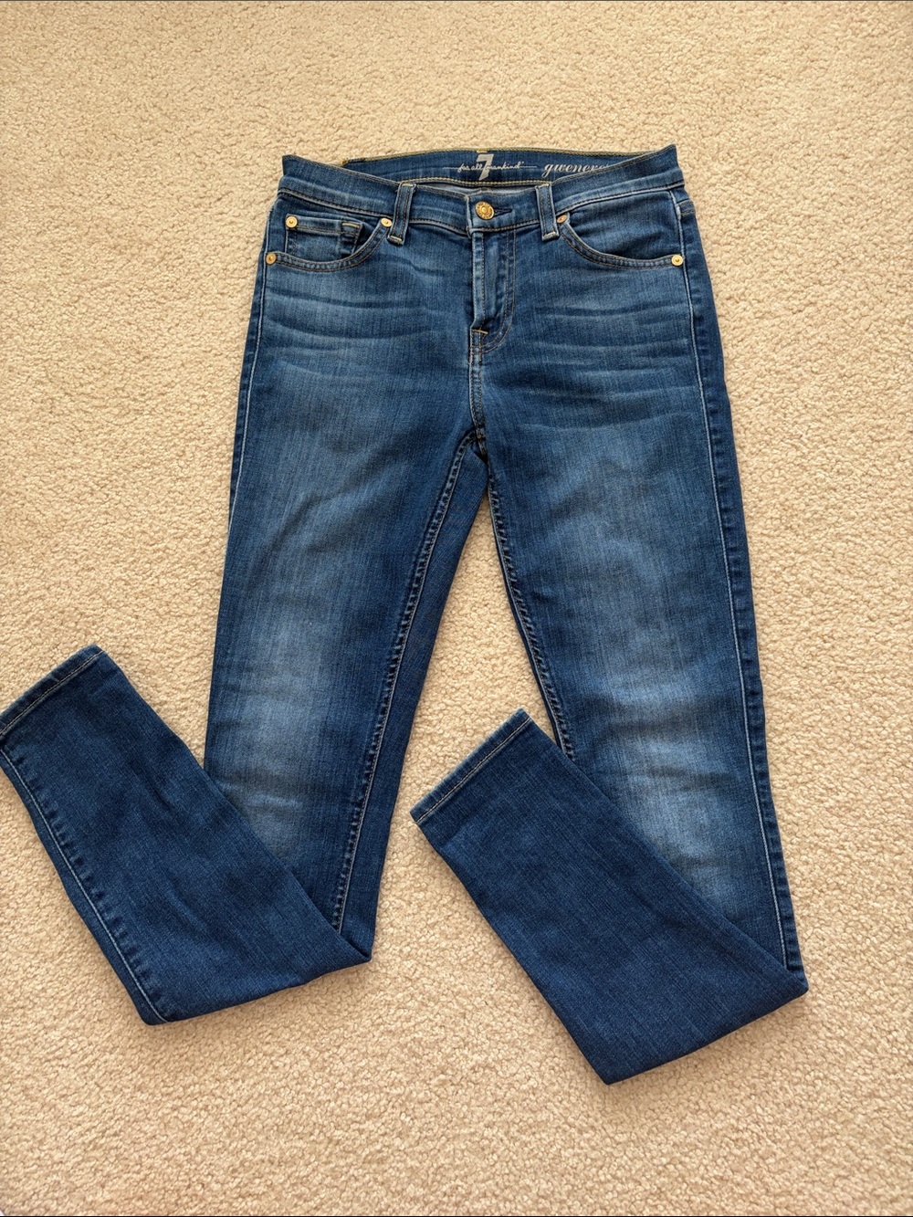 7 for all Mankind Blue Women's Skinny Jeans